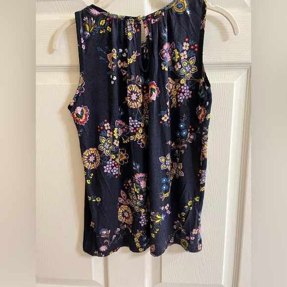 LOFT Floral Navy Blouse xxsp - Picture 2 of 3